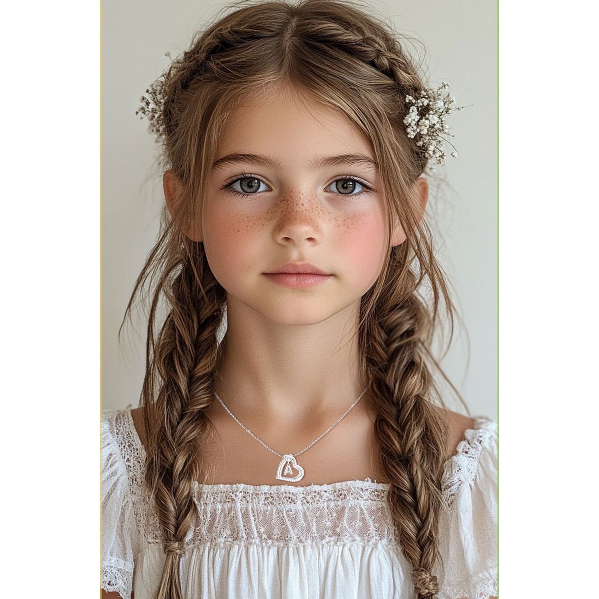 APSVO 18K White Gold Plated Love Heart Initial Necklaces for Women Girls CZ S925 Sterling Silver Letter A Pendant Chain Graduation Wedding Birthday Jewelry Gifts Ideas Teen Kids Mom Wife Bride Age